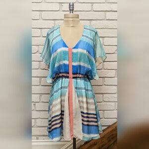 Meadow Rue Blue and Yellow Accent Multi Dress Size XSP